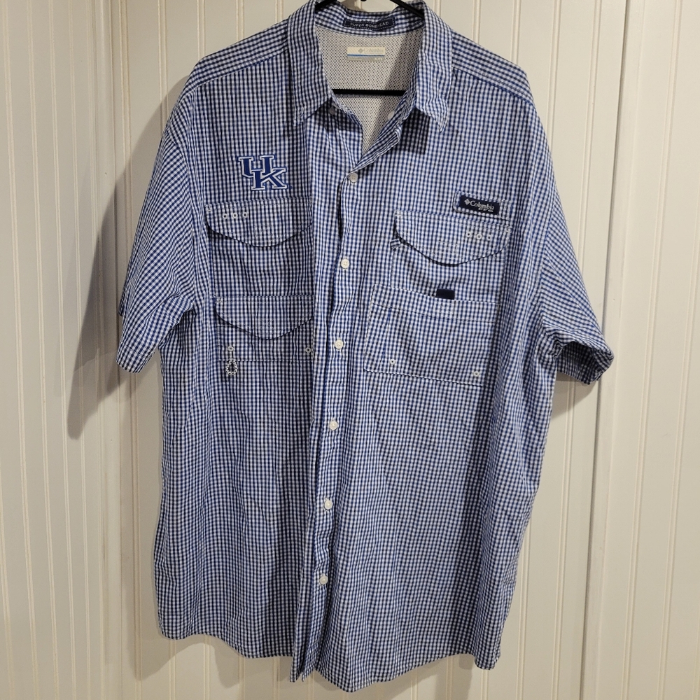 Columbia PFG Super Bonehead Classic Shirt UK Kentucky Wildcats XL